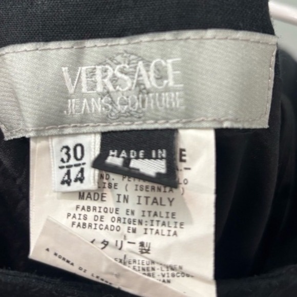 Vintage Versace Couture Beaded Strap Little Black Dress Designer Mini Dress - Picture 2 of 11